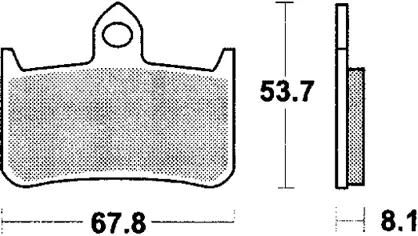 Trw remblokken mcb 593 brake pads organ. mcb 593