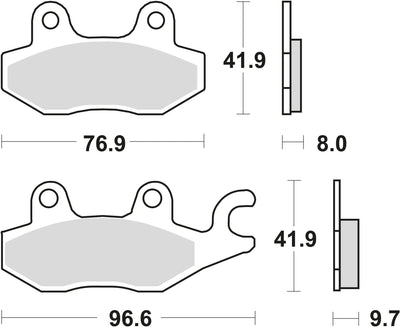 Trw remblokken mcb 604 brake pads organ. mcb 604