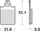 Trw remblokken mcb 651 brake pads organ. mcb 651