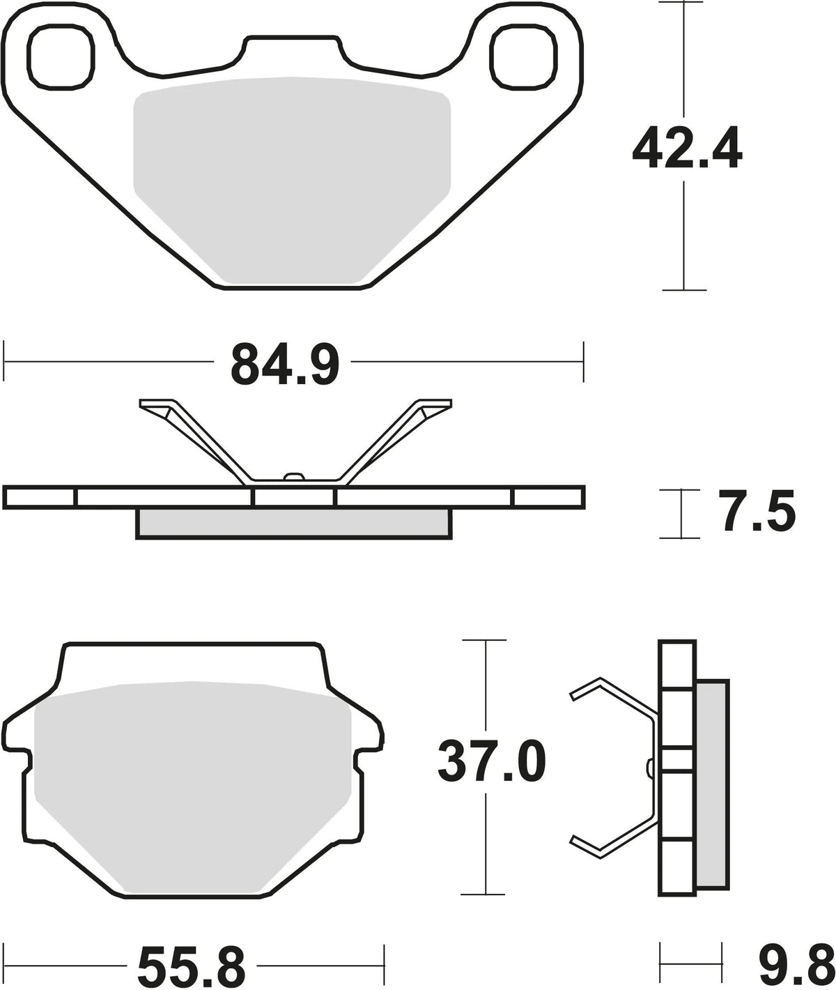 Trw remblokken mcb 667 brake pads sinter mcb 667 si