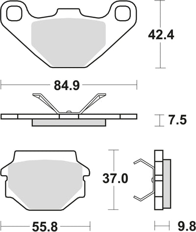 Trw remblokken mcb 667 brake pads sinter mcb 667 si