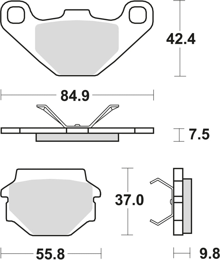Trw remblokken mcb 667 brake pads sinter mcb 667 si