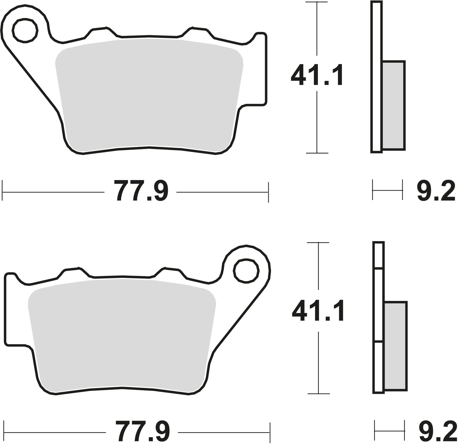Trw remblokken mcb 672 brake pads sinter mcb 672 si