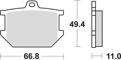 Trw remblokken mcb 68 brake pads organ. mcb 68
