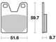 Trw remblokken mcb 702 brake pads organ. mcb 702