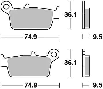 Trw remblokken mcb 575 brake pads sinter mcb 575 si