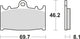 Trw remblokken mcb 602 brake pads sinter mcb 602 sv