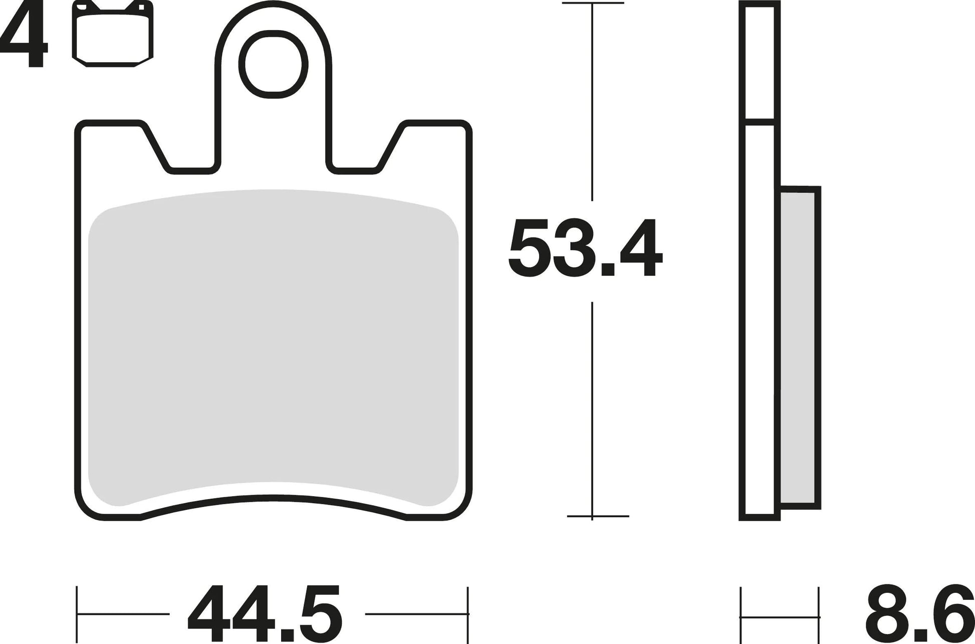 Trw remblokken mcb 706 brake pads organ. mcb 706 (4x)