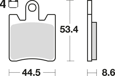 Trw remblokken mcb 706 brake pads organ. mcb 706 (4x)