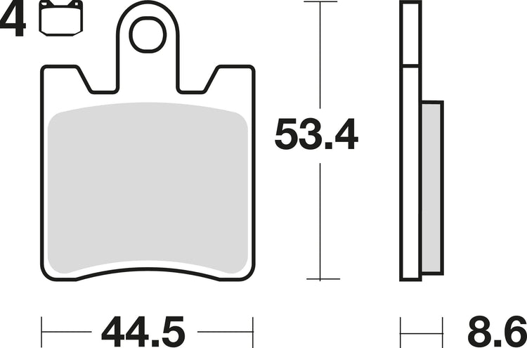 Trw remblokken mcb 706 brake pads organ. mcb 706 (4x)