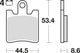 Trw remblokken mcb 706 brake pads organ. mcb 706 (4x)