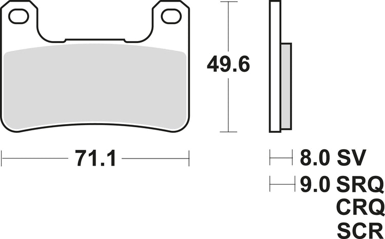 Trw remblokken mcb 752 brake pads sinter mcb 752 sv