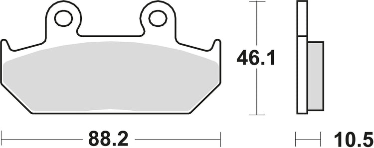 Trw remblokken mcb 624 brake pads organ. mcb 624