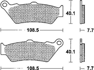 Trw remblokken mcb 671 brake pads sinter mcb 671 sh