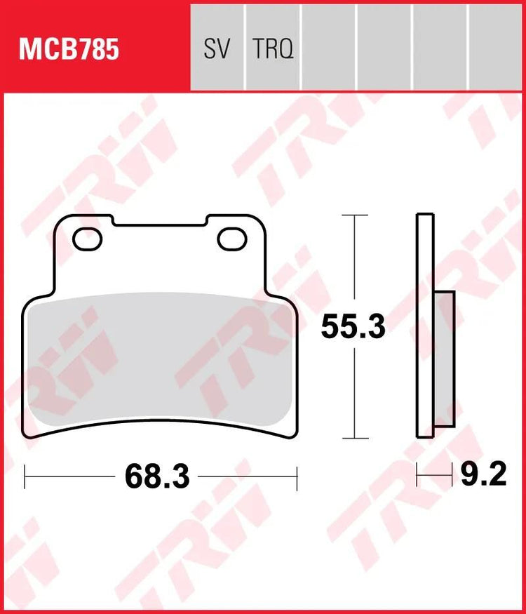 Trw remblokken mcb 785 brake pads organ. mcb 785