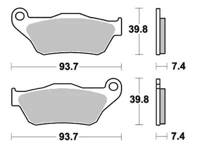 Trw remblokken mcb 786 brake pads organ. mcb 786
