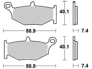 Trw remblokken mcb 783 brake pads sinter mcb 783 sh