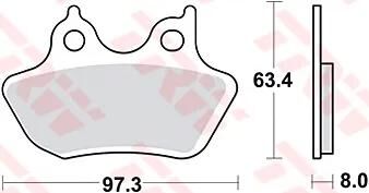 Trw remblokken mcb 778 brake pads sinter mcb 778 sh
