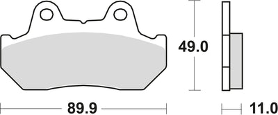 Trw remblokken mcb 512 brake pads sinter mcb 512 sv