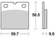 Trw remblokken mcb 533 brake pads sinter mcb 533 sv