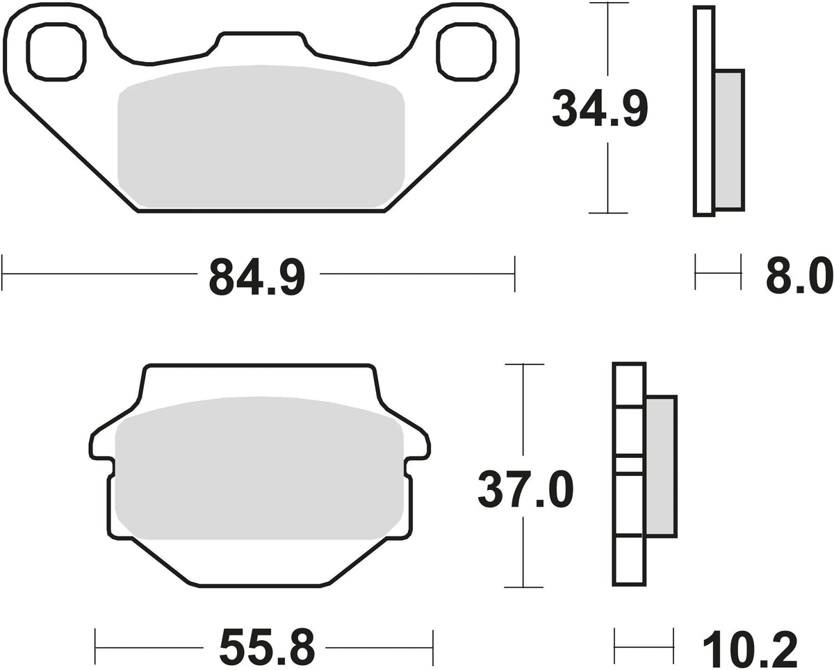 Trw remblokken mcb 560 brake pads organ. mcb 560