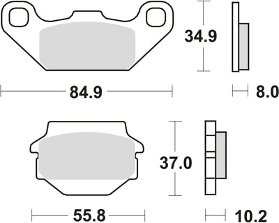 Trw remblokken mcb 560 brake pads organ. mcb 560
