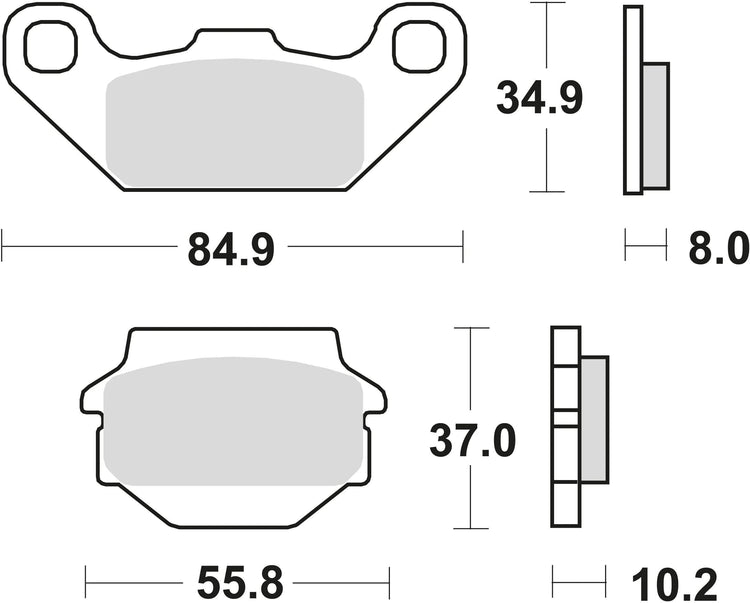 Trw remblokken mcb 560 brake pads organ. mcb 560