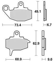 Trw remblokken mcb 573 brake pads organ. mcb 573