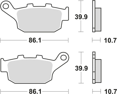 Trw remblokken mcb 585 brake pads sinter mcb 585 sh
