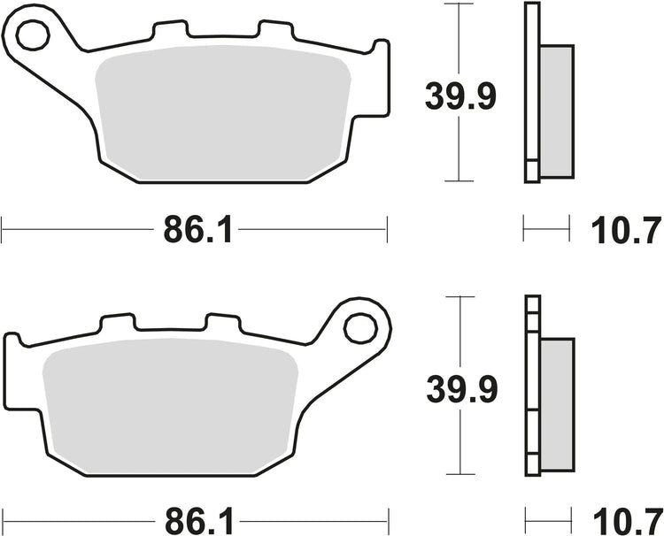 Trw remblokken mcb 585 brake pads sinter mcb 585 sh