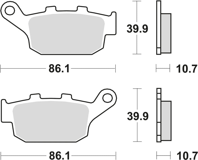 Trw remblokken mcb 585 brake pads sinter mcb 585 sh