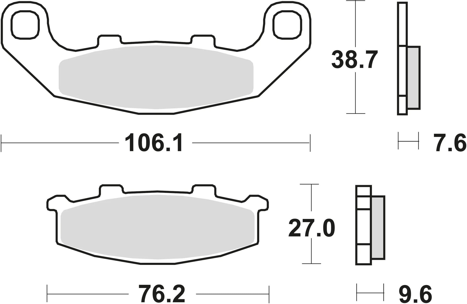 Trw remblokken mcb 586 brake pads sinter mcb 586 sv