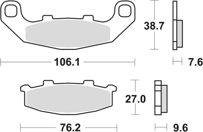 Trw remblokken mcb 586 brake pads sinter mcb 586 sv