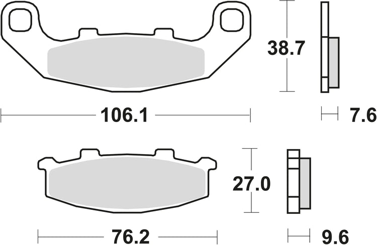 Trw remblokken mcb 586 brake pads sinter mcb 586 sv