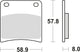 Trw remblokken mcb 591 brake pads sinter mcb 591 sh