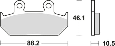 Trw remblokken mcb 624 brake pads sinter mcb 624 sv