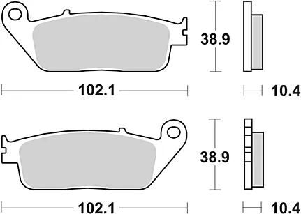 Trw remblokken mcb 631 brake pads sinter mcb 631 sh