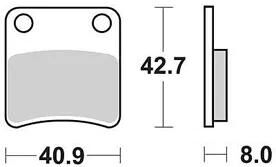 Trw remblokken mcb 647 brake pads organ. mcb 647