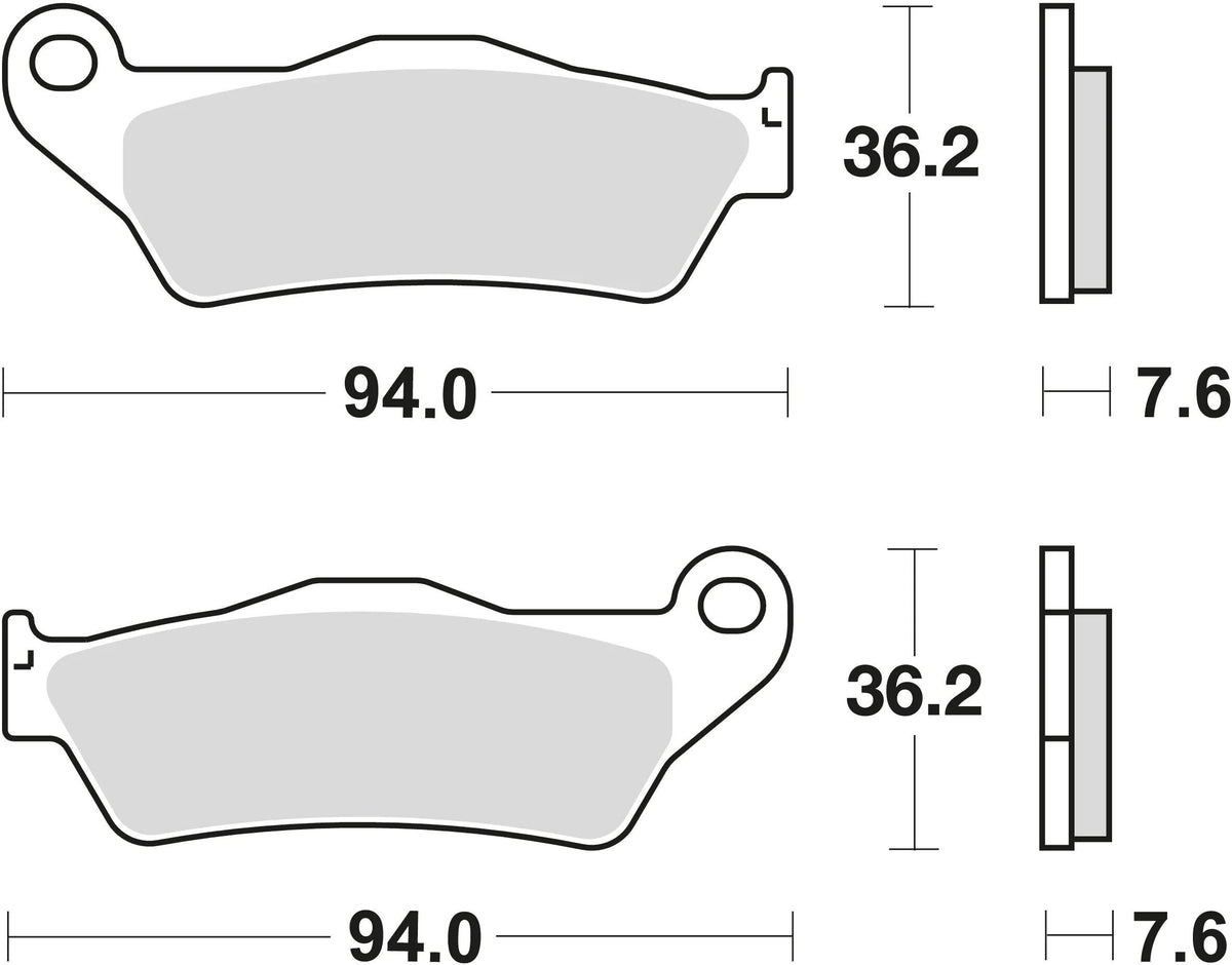 Trw remblokken mcb 648 brake pads sinter mcb 648 sh
