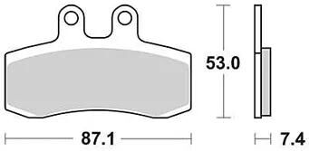 Trw remblokken mcb 652 brake pads organ. mcb 652