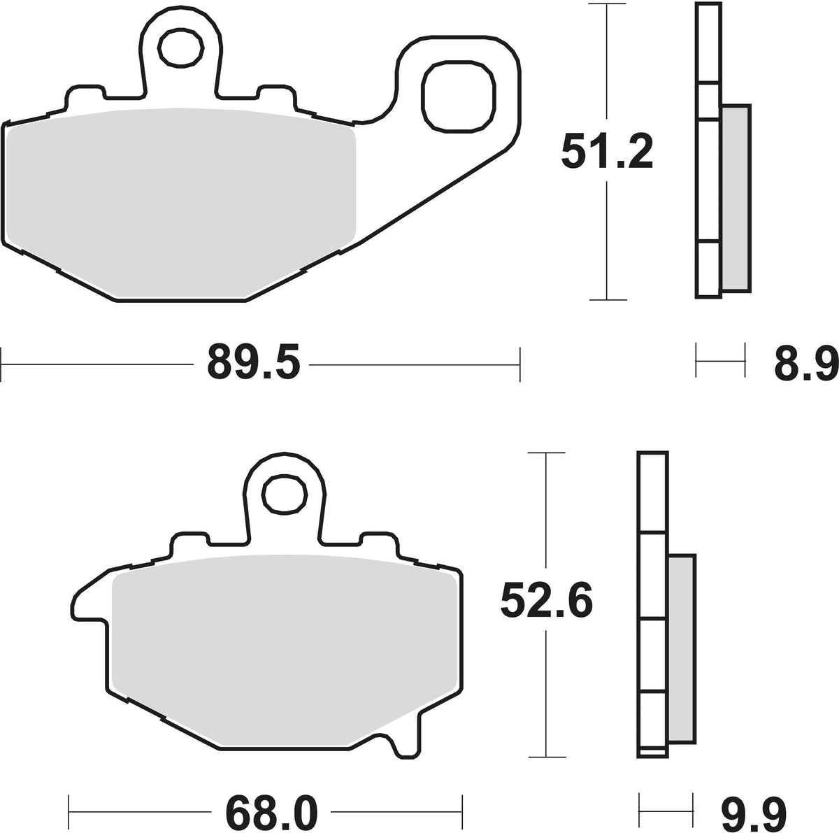 Trw remblokken mcb 662 brake pads sinter mcb 662 sh