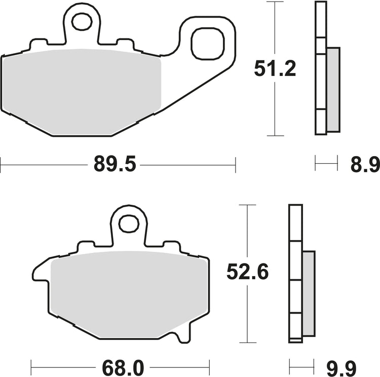 Trw remblokken mcb 662 brake pads sinter mcb 662 sh