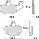 Trw remblokken mcb 662 brake pads sinter mcb 662 sh