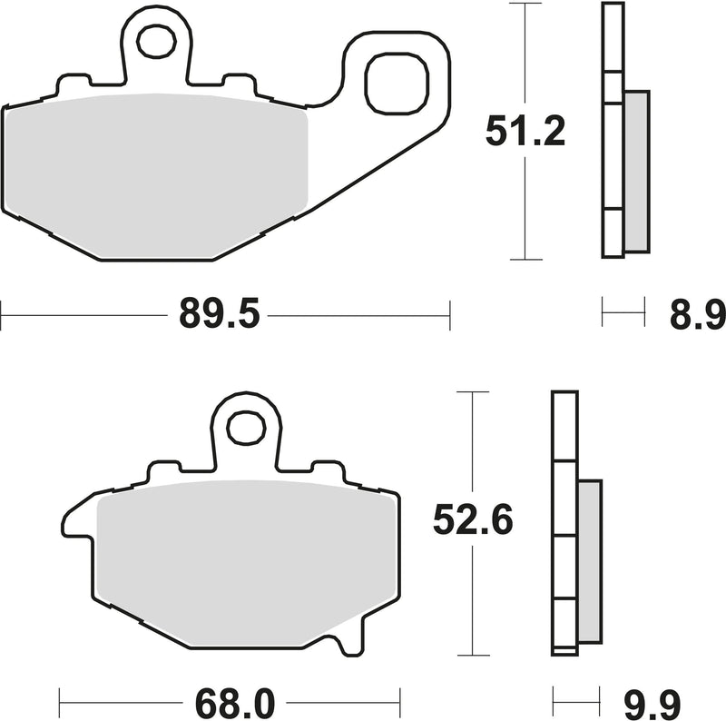 Trw remblokken mcb 662 brake pads sinter mcb 662 sh