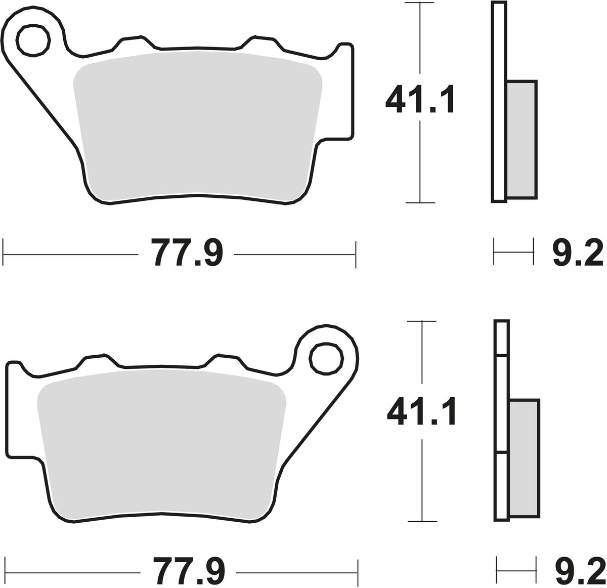 Trw remblokken mcb 672 brake pads sinter mcb 672 sh
