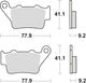 Trw remblokken mcb 672 brake pads sinter mcb 672 sh