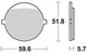 Trw remblokken mcb 676 brake pads organ. mcb 676