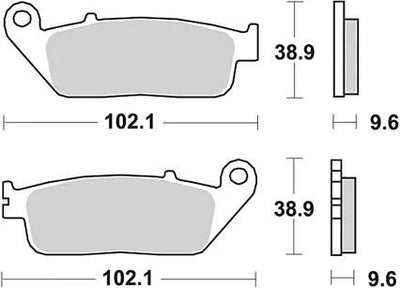 Trw remblokken mcb 677 brake pads sinter mcb 677 sv