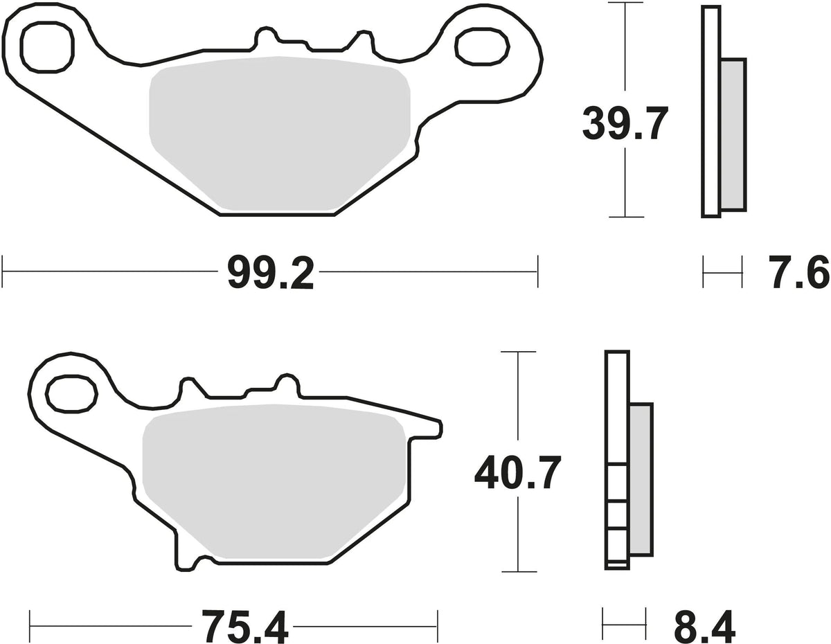 Trw remblokken mcb 679 brake pads sinter mcb 679 si