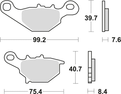 Trw remblokken mcb 679 brake pads sinter mcb 679 si